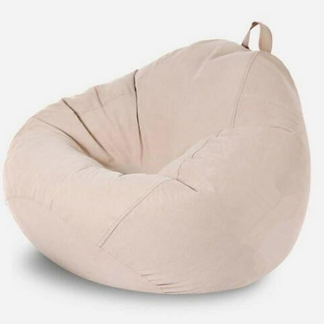 Large Small The color is as shown in the main picture 100*120cm Lazy Sofa Cover Chairs Without Filler Linen Cloth Lounger Seat Bean Bag Pouf Puff Couch Tatami Living Room