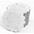 thumbnail image 4 of Inkdotpot 100 Étiquettes en Papier Argentées Véritables Merci de la Nouvelle Faveur de Mariage Étiquettes Suspendues, 4 of 6