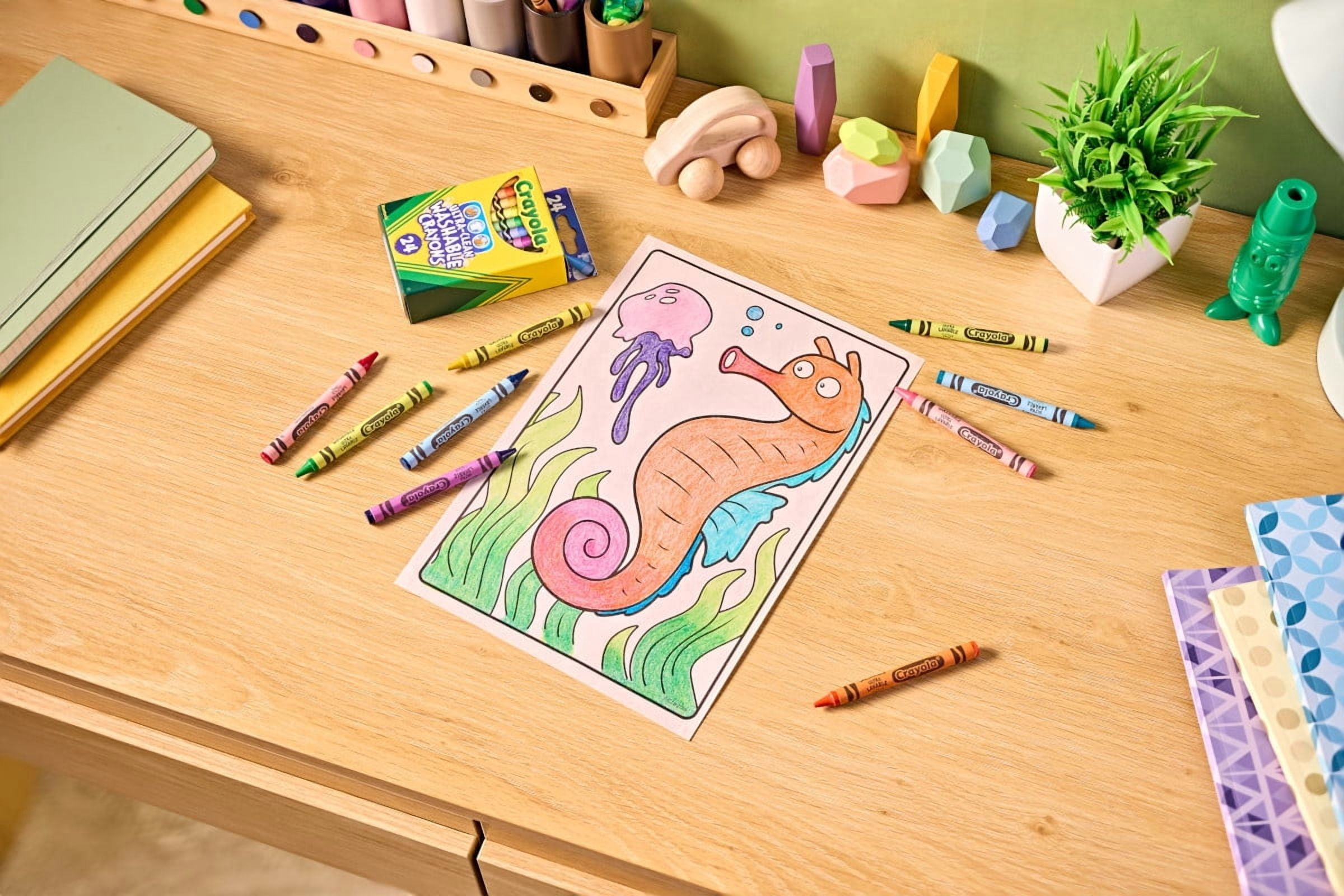 Crayola Ultra-Clean Washable Crayons, 24 Ct, School Supplies for Kids, Art Supplies, Gifts for Kids