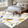 thumbnail image 4 of 5'x8' Area Rugs, Watercolor Birds Indoor Outdoor Area Rug for Living Room Bedroom, Spring Botanical Leaf Branch Modern Washable Bathroom Rugs Kitchen Floor Carpet Mats Home Decor Aesthetic, 4 of 8