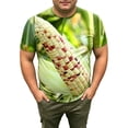 thumbnail image 3 of VBVC Men's 3D Fruit Print Funny Short Sleeve Tee , Novelty Crew Neck Casual T-Shirt For Men,Green,M-3XL, 3 of 6