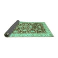 thumbnail image 2 of Ahgly Company Indoor Rectangle Oriental Turquoise Blue Traditional Area Rugs, 2' x 5', 2 of 4