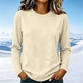 thumbnail image 3 of yillto Womens Long Sleeve Shirts Cotton Crewneck Basic Tees Tops Soft Comfy Solid Color Tshirts, 3 of 7