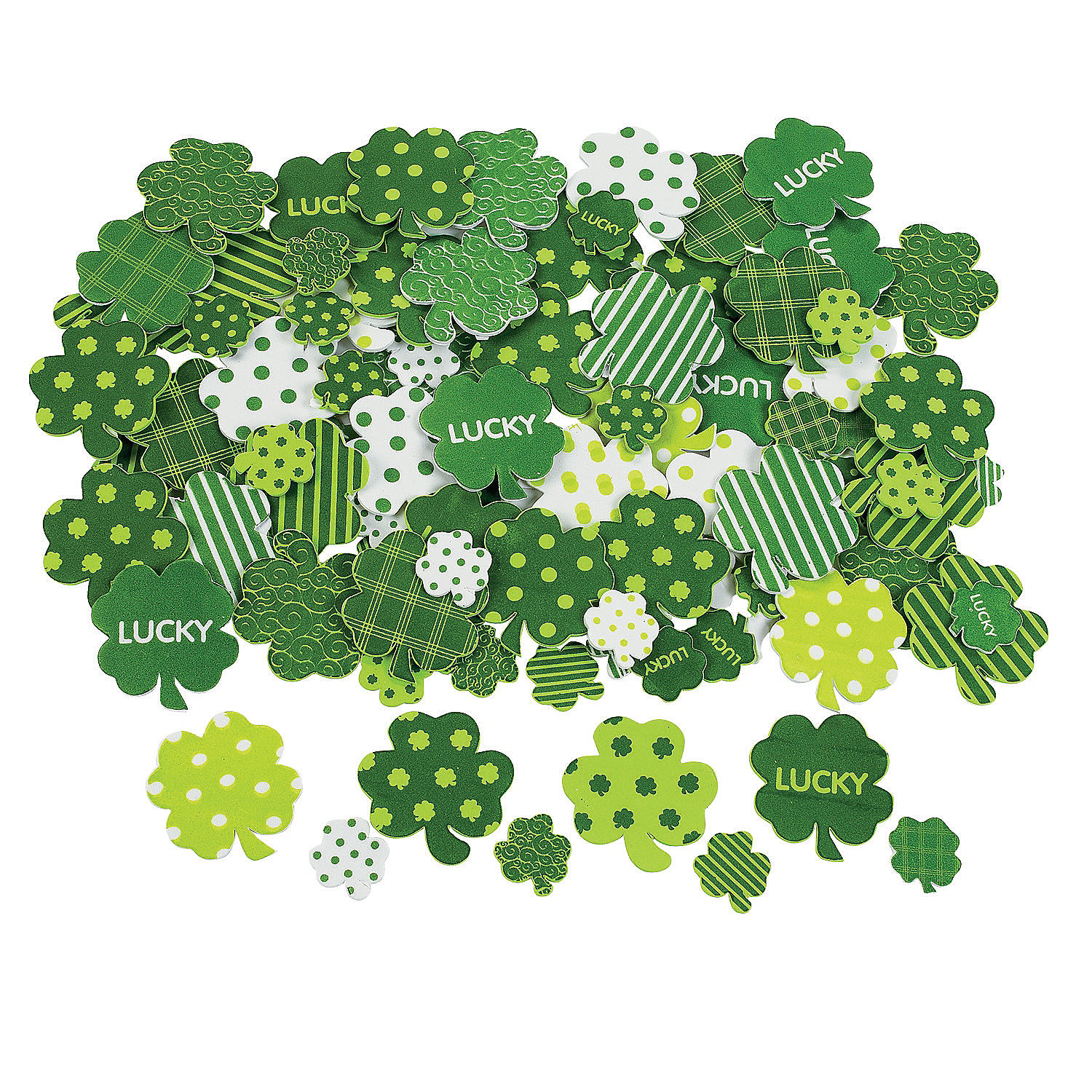 Fabulous Foam Adhesive Shamrock Shapes Craft Supplies 500 Pieces