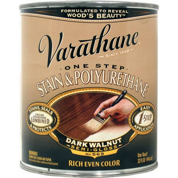 RustoleumQT Dark Walnut Stain & Polyurethane 1 Easy Step For Even