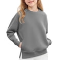 thumbnail image 1 of Chandail en Molleton à Manches Longues pour Filles, Col Rond avec Poche, Grande Année, 1 of 8