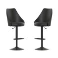 thumbnail image 2 of Flash Furniture Chrishelle 33.25" Faux Leather Bar Stools in Black (Set of 2), 2 of 5