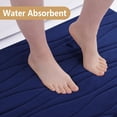 thumbnail image 4 of Alfombra de baño Buganda, viscoelástica, 30 x 20 cm, color azul marino, 4 of 8