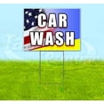 thumbnail image 1 of Car Wash (18" x 24") Yard Sign, Includes Metal Step Stake, 1 of 6