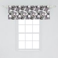 thumbnail image 2 of Ambesonne Floral Valance Pack of 2, Magnolia Flowers Dots Leaves, 54"X18", Grey Brown and Pale Purple, 2 of 4