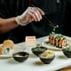 thumbnail image 2 of Caja de sake cuadrada de estilo japonés, 4 unidades, creativa caja de madera para sushi, para el hogar y el restaurante, organizador de vasos de sake reutilizables, vajilla tradicional japonesa., 2 of 7