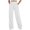 28-White, variant on ibiyuan Women Soft Knit Wide Leg Trousers, Elastic High Waist Stretch Loose Fit Pants Lightweight Casual Bottoms Spring Fall Street Daily Outfit