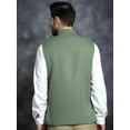 thumbnail image 3 of Maple Clothing Men's Modi Jacket Traditional Indian Sleeveless Mandarin Neck Waistcoat Vest (Green, M), 3 of 7