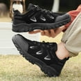 thumbnail image 5 of Mens Outdoor Hiking Shoes Lightweight Breathable Sneakers Non-slip Comfortable Low Top Work Shoes All Seasons Black 9.5 US, 5 of 7