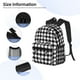 thumbnail image 3 of Disketp Black Tartan Plaid Mochila Ligera Clásica con Múltiples Bolsillos, Mochila Casual para Hombre y Mujer, Ideal para Escuela, Trabajo y Viajes, 3 of 6