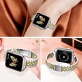 thumbnail image 2 of ZYX Slim Metal Band for Apple Watch, Women's 14mm Thin Metal Strap with Tool, Sliver/Gold, 44mm/45mm/46mm/49mm/42mm(series 1 2 3), 2 of 7