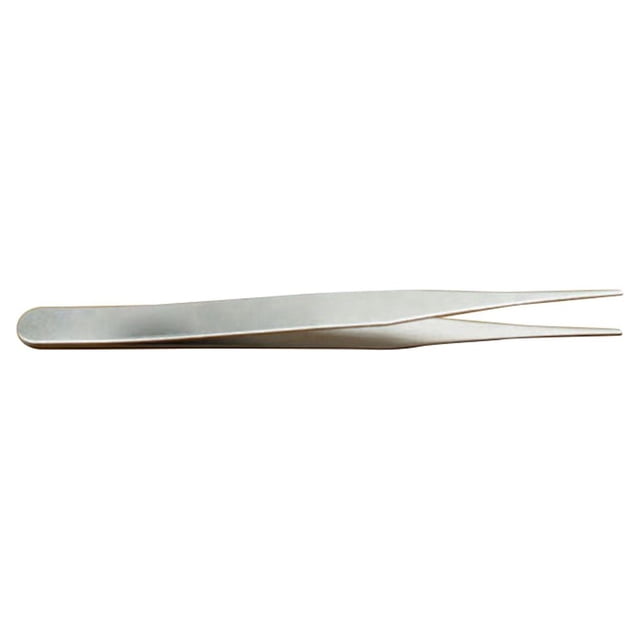 Vogacara Pinzas para pestañas, punta recta curvada de acero inoxidable, pinza para cejas, suministros de pestañas flexibles resistentes al desgaste para Type3 NO3 Vogacara CE012091-01