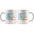 thumbnail image 4 of 16 Years Old 16th Birthday Mugs for Gift- 11 Oz Coffee Tea Cup- 16 Years 192 Months of Being Awesome Novelty Anniversary Top Presents, 4 of 4