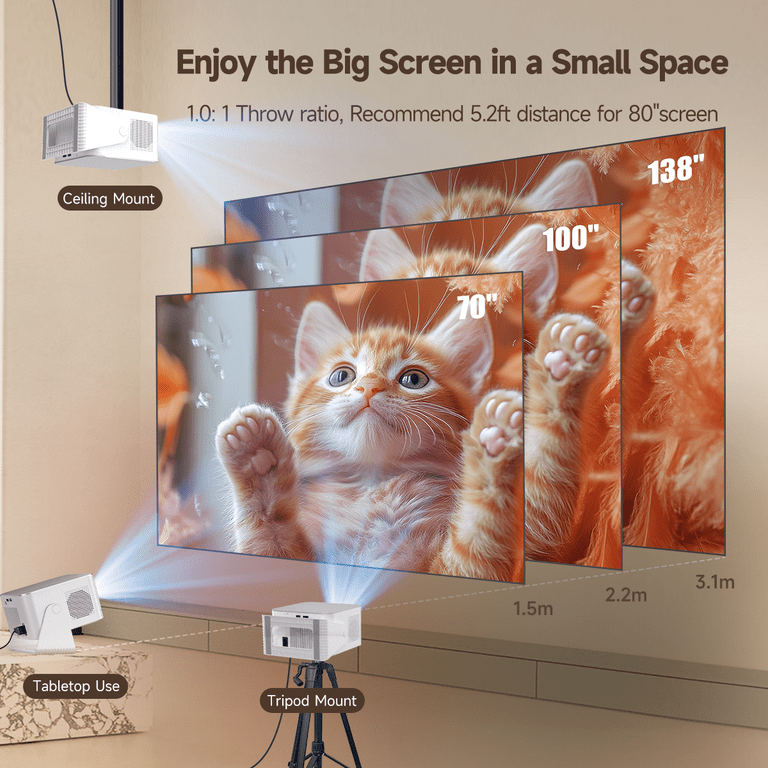 Magcubic HY350Max Smart Projector, 1080P Native, 4K/8K Support photo 7