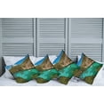 thumbnail image 6 of Ambesonne Nature Throw Pillow Cover 4 Pack, Yacht on Sea Scenic View, 18", Green Aqua Blue, 6 of 6