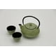 thumbnail image 1 of Tetera de hierro fundido WILSON KITCHENWARE CO 0.6L con dos tazas de 0.06L interior de esmalte verde, 1 of 1