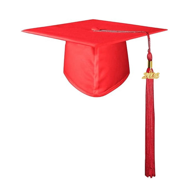 Gorro de graduación unisex mate con borla del año 2026, accesorio para adultos, ideal para la escuela secundaria, licenciatura y maestría.
