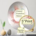 thumbnail image 3 of Designart "Pastel Nomad Camo Chic" Camouflage Starburst Round Wall Mirror - Oval Printed Decorative Mirror - Multiple Color Options, 3 of 5