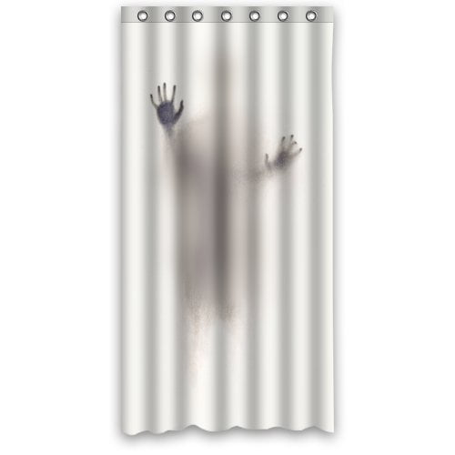 Scary Shadow Polyester Waterproof Bath Decor Shower Curtain
