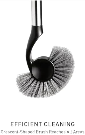 Toilet Brush with Caddy Stainless Steel, Black