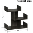 thumbnail image 3 of Display Shelf Desktop Bookshelf Wood Desktop Bookshelf for Living Room, Bedroom Shelves for Decor 13.4”L*6.30”W*14.2”H Inches Black, 3 of 12