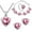 Silver , Rose Red, variant on Jewelry VerPetridure New Pendant Heart-Shaped Love 8 PCS Jewelry Clavicle Chain Holiday Gift