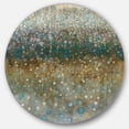 thumbnail image 1 of Designart 'Brown Rain' Geometric Metal Circle Wall Art, 1 of 3