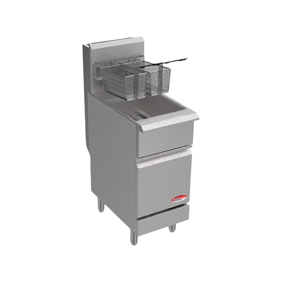 Bakemax BAKEL50 Gas Fryer - (1) 50 lb Vat, Floor Model, Liquid Propane