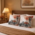 thumbnail image 5 of LSLXA Fall Pillow Covers 18X18 Pillow Covers Set Of 2 Pumpkin Fallen Leaves Pillowcase Orange Pumpkin And Fallen Leaf Design For Farmhouse Living Room Porch Thanksgiving Decor, 5 of 5