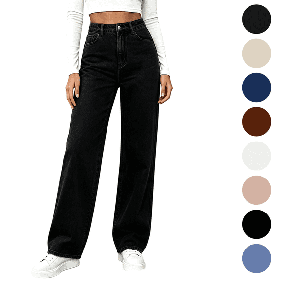 Tsivenald Womens Flare Jeans High Waist Slim Fit Bell Bottoms Classic Pocket Stretch Bootcut Denim Pants for Women