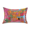 thumbnail image 7 of Yayeee Pillowcase Standard Size Set of 2 Satin Wrinkle Resistant Pillow Case, Art City, 7 of 7