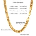 thumbnail image 6 of FindChic 14K Gold Plated Chain for Men, Stainless Steel Cuban Chains Hip Hop Necklace for Anniversary Christmas, 9mm/30'', 6 of 7