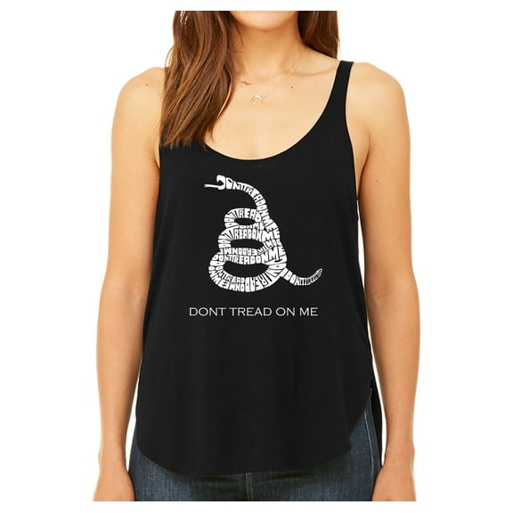 LA Pop Art Women's Premium Word Art Flowy Tank Top - DONT TREAD ON ME