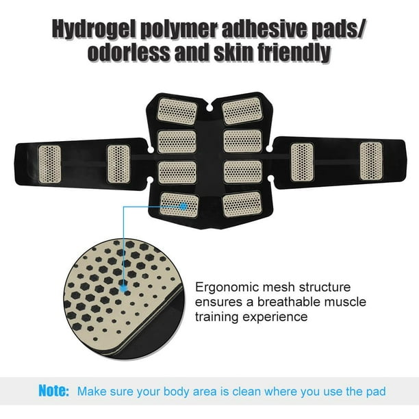 Cinturon Electroestimulador Abdominales Estimulador de Musculos, Electroestimulador Abdominal Muscular Cinturón EMS Eléctrico Estimulador ABS Masajeador para Hombres Mujeres y Culturistas EOTVIA NO