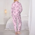 thumbnail image 6 of Wukai Rabbit Face Print Women's Pajama Set - Soft Long Sleeve Sleepwear for Comfort and Style-Medium, 6 of 9