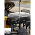 thumbnail image 5 of Outdoor Tablecloth with Umbrella Hole for Patio/Picnic/Party/Camping, Black Grey Ombre Waterproof Table Cloth Square Cover Washable, Summer Beach Ocean Waves Coastal (60"x 60"), 5 of 9