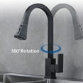 thumbnail image 2 of Generic Robinet de Cuisine Robinet d'Évier Robinet Extractible Poignée Unique Robinet de Cuisine à Arc Haut Double Mode Robinet d'Évier de Cuisine Empêche les Éclaboussures d'Eau Robinet d'Évier de Cuisine en Acier Inoxydable, 2 of 6