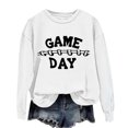 thumbnail image 4 of Gamivast Sweatshirts for Women Oversized Game Day Football Crewneck Shirts Trendy Long Sleeve Drop Shoulder Pullover Spring Superbowl Outfit 2026, 4 of 5
