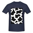 thumbnail image 4 of Bingfone Cow Print Black White Men'S Loose Fit Short-Sleeve Pocket T-Shirt, 4 of 7