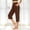 A1_Brown, variant on Womens Dressy Casual Capri Pants 2Pc Womens Stretch Capris Casual Capris Slacks Leisure Pedal Pushers Dressy Casual Business Capris Pull On Pedal Pushers Relaxed Fit Work Capris Sky Blue 4Xl