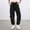 Black, variant on Women's Casual Pants Street Style Joggers with Elastic Waist and Multiple Pockets for Comfortable Daily Wear