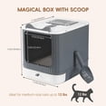 thumbnail image 2 of Caja de arena para gatos LCZLBRRD plegable, completamente cerrada, 3 modos, 2 of 7
