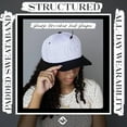 thumbnail image 5 of Funky Junque Trucker Hat – Vintage Two-Tone Snapback Baseball Cap with Embroidered Design - Wifey - Black/White, 5 of 6