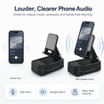 thumbnail image 4 of JDMEOPD Cell Phone Stand Speaker, Induction Audio Amplifier with Foldable Phone Holder, 2000mAh Power Bank, Black, 4 of 9