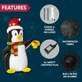 thumbnail image 3 of Joyfy 5 FT Christmas Inflatables Penguin Outdoor Decorations,Giant Christmas Blow Ups Yard with Built-in LEDs for Holiday Party Garden Lawn Decor, 3 of 8